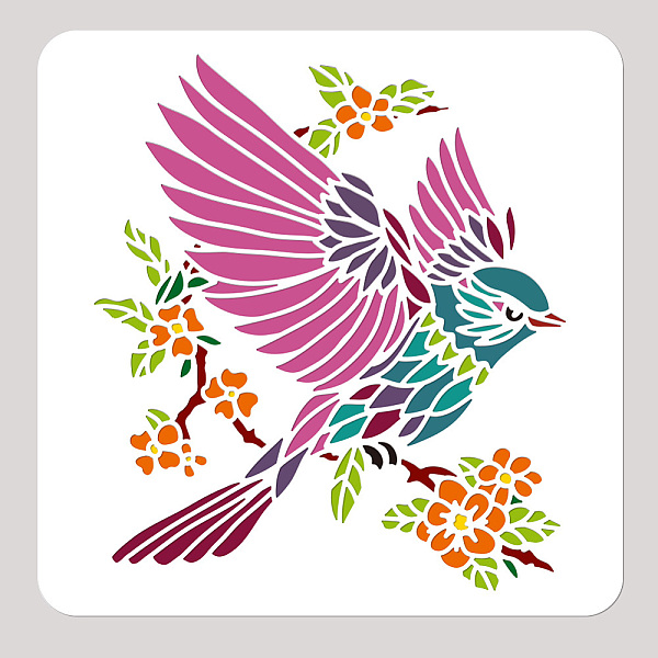 PandaHall Bird and Flowers Painting Stencil, 11.81x11.81 Inch Reusable Craft PET Stencils Hollow Out Drawing Painting Template for Painting...
PandaHall Bird and Flowers Painting Stencil, 11.81x11.81 Inch Reusable Craft PET Stencils Hollow Out Drawing Painting Template for Painting...