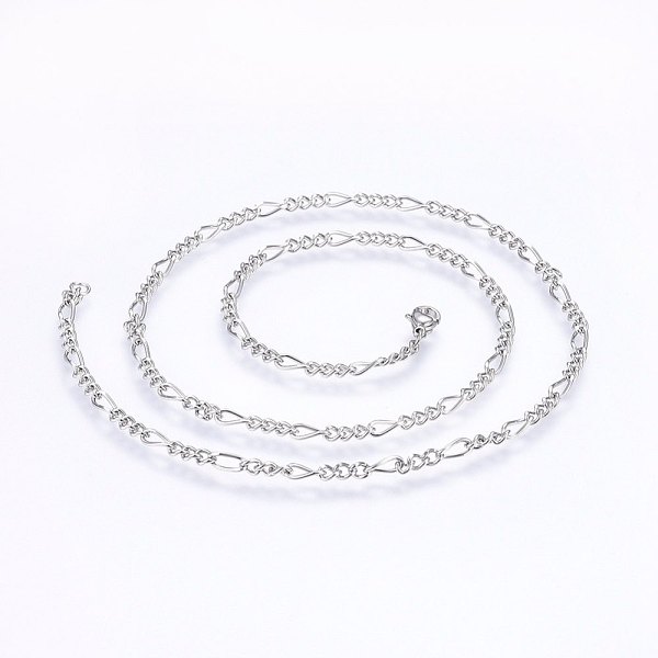 PandaHall 304 Stainless Steel Figaro Chain Necklaces, with Lobster Claw Clasps, Stainless Steel Color, 17.7 inch(45cm), 3mm 304 Stainless...
PandaHall 304 Stainless Steel Figaro Chain Necklaces, with Lobster Claw Clasps, Stainless Steel Color, 17.7 inch(45cm), 3mm 304 Stainless...