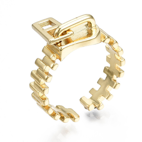 PandaHall Brass Cuff Rings, Open Rings, Nickel Free, Zipper, Real 16K Gold Plated, US Size 7 1/4(17.5mm) Brass
PandaHall Brass Cuff Rings, Open Rings, Nickel Free, Zipper, Real 16K Gold Plated, US Size 7 1/4(17.5mm) Brass