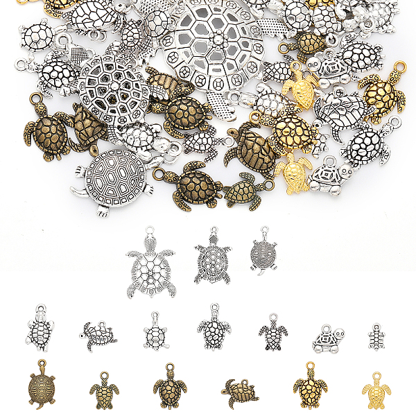 PandaHall CHGCRAFT 74Pcs 16Styles Antique Turtle Charms Pendant Sea Turtle Tortoise Tibetan Style Alloy Pendants for Earring Necklace...
PandaHall CHGCRAFT 74Pcs 16Styles Antique Turtle Charms Pendant Sea Turtle Tortoise Tibetan Style Alloy Pendants for Earring Necklace...