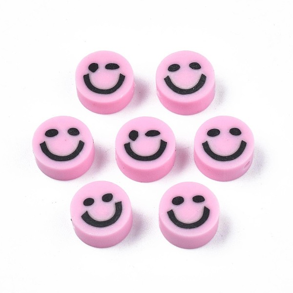 PandaHall Handmade Polymer Clay Beads, Flat Round with Smiling Face, Pearl Pink, 8~9x4mm, Hole: 1.5mm Polymer Clay Flat Round
PandaHall Handmade Polymer Clay Beads, Flat Round with Smiling Face, Pearl Pink, 8~9x4mm, Hole: 1.5mm Polymer Clay Flat Round