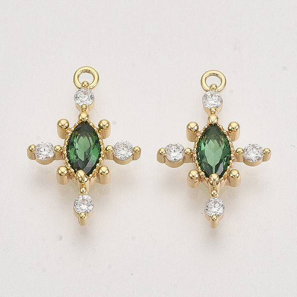 PandaHall Brass Micro Pave Cubic Zirconia Charms, Real 18K Gold Plated, Flower, Nickel Free, Green, 17x11.5x2.5mm, Hole: 1.2mm Brass+Cubic...
PandaHall Brass Micro Pave Cubic Zirconia Charms, Real 18K Gold Plated, Flower, Nickel Free, Green, 17x11.5x2.5mm, Hole: 1.2mm Brass+Cubic...