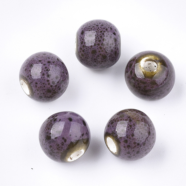 PandaHall Handmade Porcelain Beads, Fancy Antique Glazed Porcelain, Round, Medium Purple, 10.5~11x9.5mm, Hole: 2.5mm Porcelain Round Purple
PandaHall Handmade Porcelain Beads, Fancy Antique Glazed Porcelain, Round, Medium Purple, 10.5~11x9.5mm, Hole: 2.5mm Porcelain Round Purple