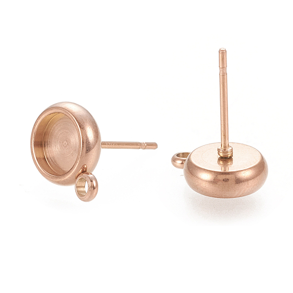 PandaHall Ion Plating(IP) 304 Stainless Steel Stud Earring Findings, Flat Round, Rose Gold, 11x8mm, Hole: 1.8mm, Pin: 0.7mm, Tray: 6mm 304...
PandaHall Ion Plating(IP) 304 Stainless Steel Stud Earring Findings, Flat Round, Rose Gold, 11x8mm, Hole: 1.8mm, Pin: 0.7mm, Tray: 6mm 304...