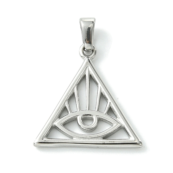 PandaHall 304 Stainless Steel Pendants, Triangle with Eye Charm, Stainless Steel Color, 21.5x21x2mm, Hole: 7x3.5mm 304 Stainless Steel...
PandaHall 304 Stainless Steel Pendants, Triangle with Eye Charm, Stainless Steel Color, 21.5x21x2mm, Hole: 7x3.5mm 304 Stainless Steel...