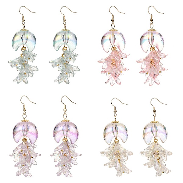 PandaHall Resin & Acrylic Double Horn with Flower Dangle Earrings, Golden Brass Long Cluster Earrings for Women, Mixed Color, 78x21~32mm..., Multicolor
PandaHall Resin & Acrylic Double Horn with Flower Dangle Earrings, Golden Brass Long Cluster Earrings for Women, Mixed Color, 78x21~32mm..., Multicolor