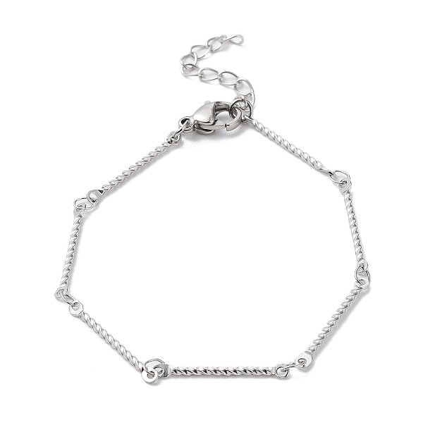 PandaHall 304 Stainless Steel Twist Bar Link Chain Bracelet, Stainless Steel Color, 6-3/8 inch(16.3cm) 304 Stainless Steel
PandaHall 304 Stainless Steel Twist Bar Link Chain Bracelet, Stainless Steel Color, 6-3/8 inch(16.3cm) 304 Stainless Steel
