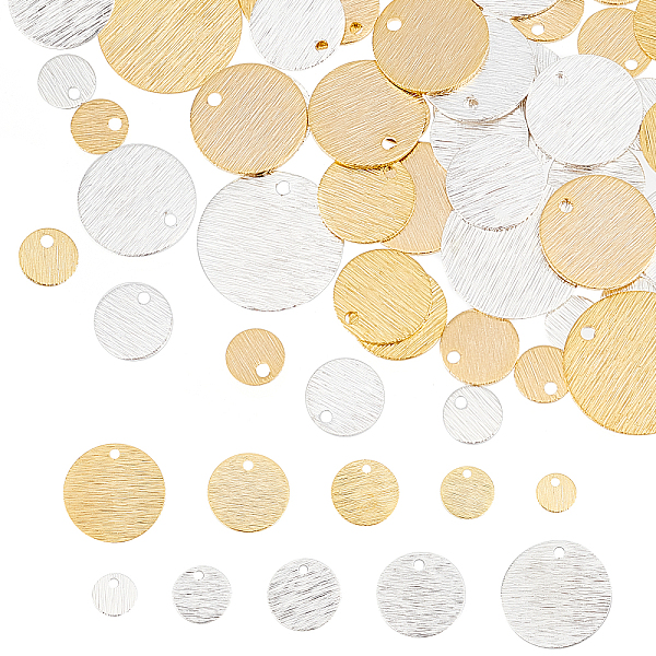 PandaHall 60 Pcs Flat Round Brass Charms, 6/8/10/12/15mm Textured Plating Blank Pendants Real 24K Gold Plated & 925 Sterling Silver Plated...
PandaHall 60 Pcs Flat Round Brass Charms, 6/8/10/12/15mm Textured Plating Blank Pendants Real 24K Gold Plated & 925 Sterling Silver Plated...