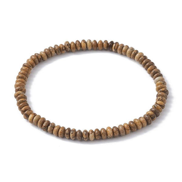 PandaHall Natural Picture Jasper Rondelle Beaded Stretch Bracelets, Inner Diameter: 2 inch(5.15cm) Picture Jasper Rondelle
PandaHall Natural Picture Jasper Rondelle Beaded Stretch Bracelets, Inner Diameter: 2 inch(5.15cm) Picture Jasper Rondelle