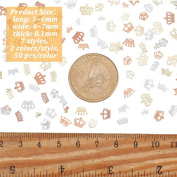PandaHall Olycraft 700Pcs 14 Style Brass Cabochons, Nail Art Decoration Accessories for Women, Crown, Platinum & Golden, 3~6x4~7x0.1mm...
PandaHall Olycraft 700Pcs 14 Style Brass Cabochons, Nail Art Decoration Accessories for Women, Crown, Platinum & Golden, 3~6x4~7x0.1mm...