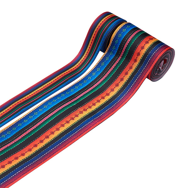 PandaHall 2Rolls 2 Styles Stripe Pattern Printed Polyester Grosgrain Ribbon, for DIY Bowknot Accessories, Colorful, 1roll/style Polyester...
PandaHall 2Rolls 2 Styles Stripe Pattern Printed Polyester Grosgrain Ribbon, for DIY Bowknot Accessories, Colorful, 1roll/style Polyester...