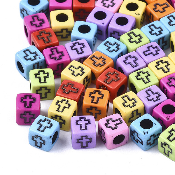 PandaHall Acrylic Beads, Cube with Cross, Mixed Color, 6x6x6mm, Hole: 3mm, about 3000pcs/500g Acrylic Cube Multicolor
PandaHall Acrylic Beads, Cube with Cross, Mixed Color, 6x6x6mm, Hole: 3mm, about 3000pcs/500g Acrylic Cube Multicolor