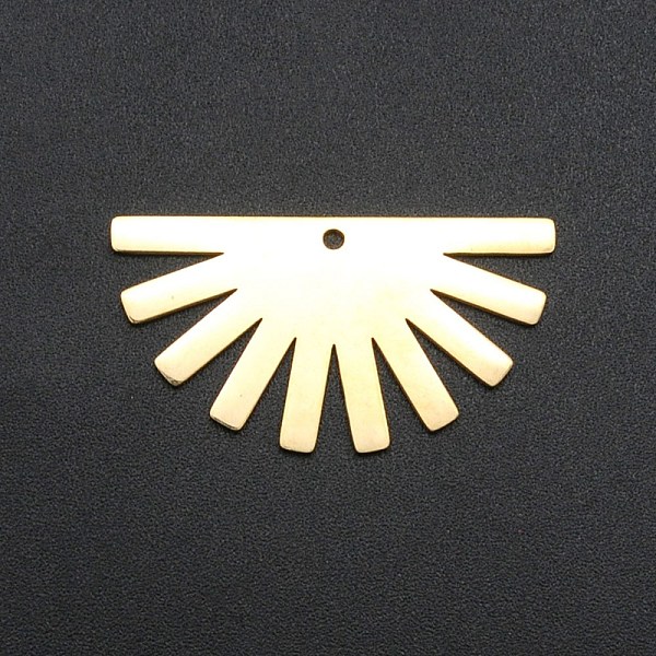 PandaHall 201 Stainless Steel Pendants, Laser Cut, Fan, Golden, 17.5x33x1mm, Hole: 1.6mm 201 Stainless Steel Fan
PandaHall 201 Stainless Steel Pendants, Laser Cut, Fan, Golden, 17.5x33x1mm, Hole: 1.6mm 201 Stainless Steel Fan