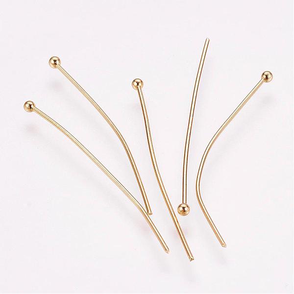 PandaHall 304 Stainless Steel Ball Head pins, for Craft Jewelry Making Real 24k Gold Plated, 40x0.7mm, 21 Gauge, Head: 2mm 304 Stainless...
PandaHall 304 Stainless Steel Ball Head pins, for Craft Jewelry Making Real 24k Gold Plated, 40x0.7mm, 21 Gauge, Head: 2mm 304 Stainless...