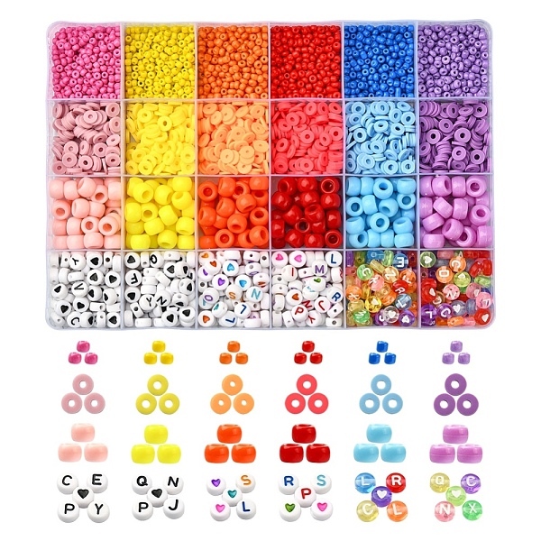 PandaHall DIY Bead Making Finding Kit, Including Disc Polymer Clay Beads, Baking Paint Glass Seed Beads, Resin Large Hole Beads, Acrylic..., Multicolor
PandaHall DIY Bead Making Finding Kit, Including Disc Polymer Clay Beads, Baking Paint Glass Seed Beads, Resin Large Hole Beads, Acrylic..., Multicolor