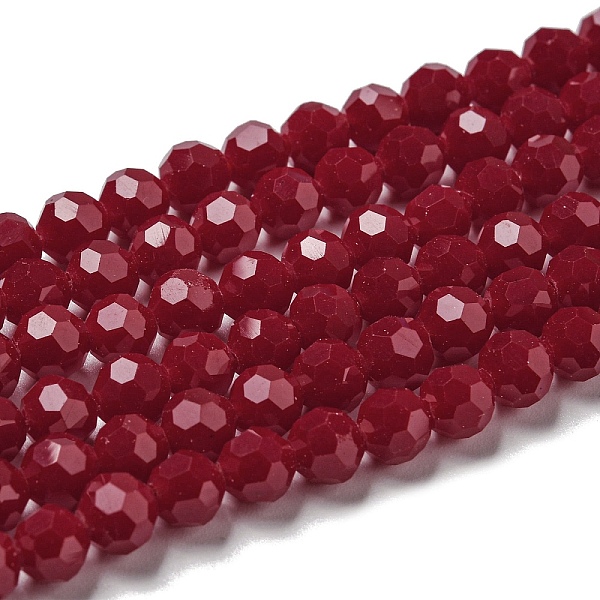 PandaHall Opaque Glass Beads Stands, Faceted(32 Facets), Round, Red, 6mm, Hole: 1mm, about 98pcs/strand, 20.47''(52cm) Glass Round Red
PandaHall Opaque Glass Beads Stands, Faceted(32 Facets), Round, Red, 6mm, Hole: 1mm, about 98pcs/strand, 20.47''(52cm) Glass Round Red