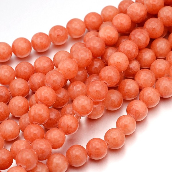 PandaHall Natural Yellow Jade Beads Strands, Round, Dyed, Coral, about 8mm in diameter, hole: 1mm, about 50 pcs/strand, 16 inch Yellow Jade..., Red
PandaHall Natural Yellow Jade Beads Strands, Round, Dyed, Coral, about 8mm in diameter, hole: 1mm, about 50 pcs/strand, 16 inch Yellow Jade..., Red