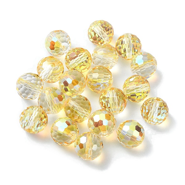 PandaHall Half Plated Glass Beads, Faceted Round, Light Khaki, 10x9mm, Hole: 1.5mm Glass Round
PandaHall Half Plated Glass Beads, Faceted Round, Light Khaki, 10x9mm, Hole: 1.5mm Glass Round