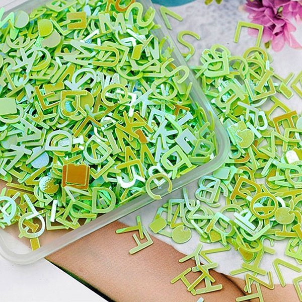 PandaHall PVC Plastic Sequins, Nail Art Glitter, DIY Sparkly Paillette Tips Nail, Mixed Letter, Green Yellow, 6x6~7x0.2mm, 400pcs/bag...
PandaHall PVC Plastic Sequins, Nail Art Glitter, DIY Sparkly Paillette Tips Nail, Mixed Letter, Green Yellow, 6x6~7x0.2mm, 400pcs/bag...