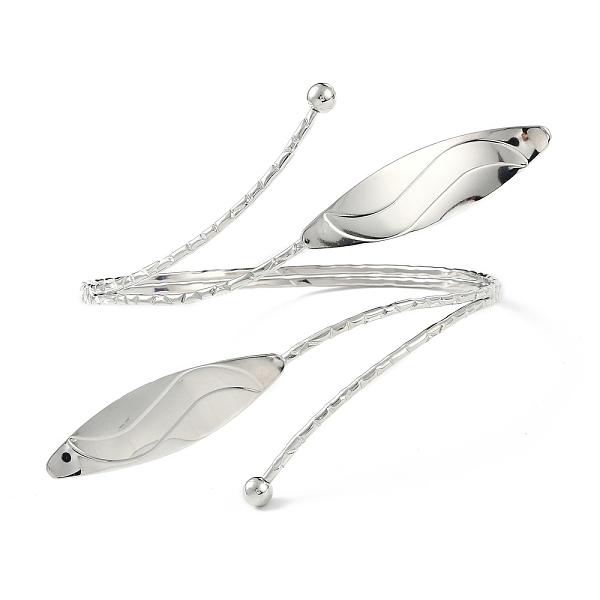 PandaHall Leaf Cuff Bangle for Girl Women, Iron Alloy Open Bangle, Platinum, Inner Diameter: 3-1/4 inch(8.4cm) Alloy
PandaHall Leaf Cuff Bangle for Girl Women, Iron Alloy Open Bangle, Platinum, Inner Diameter: 3-1/4 inch(8.4cm) Alloy