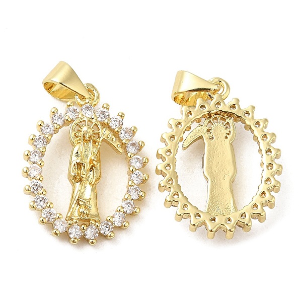 PandaHall Rack Plating Brass Micro Pave Cubic Zirconia Pendants, Cadmium Free & Lead Free, Oval with Saint, Real 18K Gold Plated..., Clear
PandaHall Rack Plating Brass Micro Pave Cubic Zirconia Pendants, Cadmium Free & Lead Free, Oval with Saint, Real 18K Gold Plated..., Clear