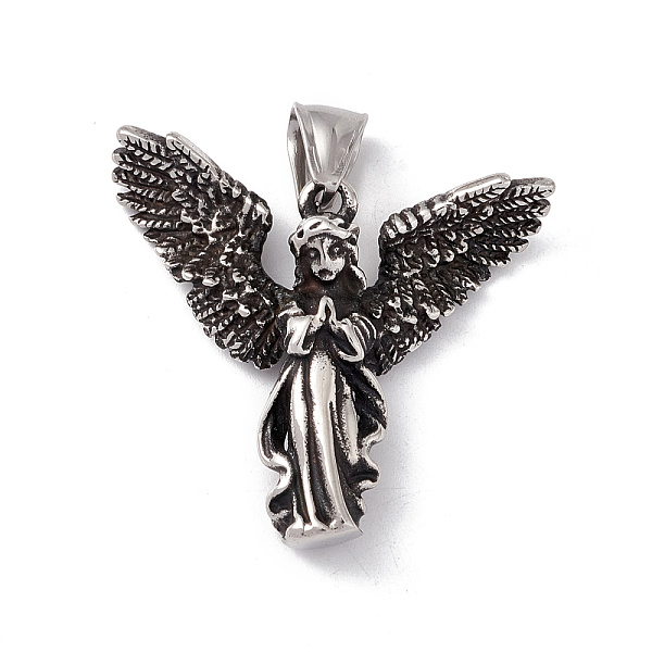 PandaHall 304 Stainless Steel Manual Polishing Pendants, Fairy Charms, Antique Silver, 33x37x9mm, Hole: 4.5x8.5mm 304 Stainless Steel Angel...
PandaHall 304 Stainless Steel Manual Polishing Pendants, Fairy Charms, Antique Silver, 33x37x9mm, Hole: 4.5x8.5mm 304 Stainless Steel Angel...