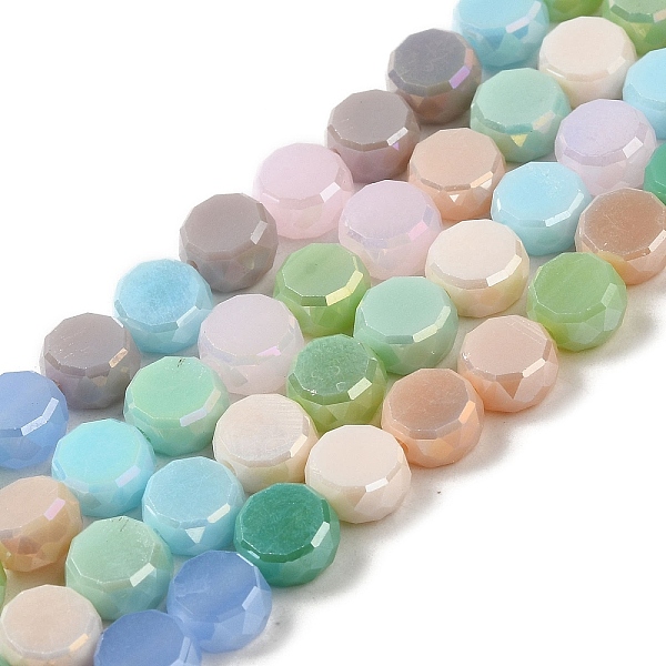 PandaHall Electroplate Glass Beads Strands, AB Color Plated, Faceted, Flat Round, Colorful, 7x7.5x4mm, Hole: 1mm, about 60~61pcs/strand..., Multicolor
PandaHall Electroplate Glass Beads Strands, AB Color Plated, Faceted, Flat Round, Colorful, 7x7.5x4mm, Hole: 1mm, about 60~61pcs/strand..., Multicolor