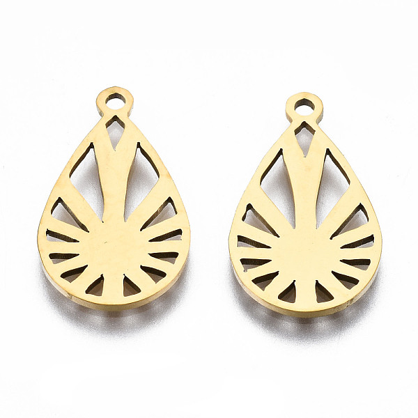 PandaHall 201 Stainless Steel Pendants, Laser Cut, Teardrop, Golden, 19x11.5x1mm, Hole: 1.4mm 201 Stainless Steel Teardrop
PandaHall 201 Stainless Steel Pendants, Laser Cut, Teardrop, Golden, 19x11.5x1mm, Hole: 1.4mm 201 Stainless Steel Teardrop