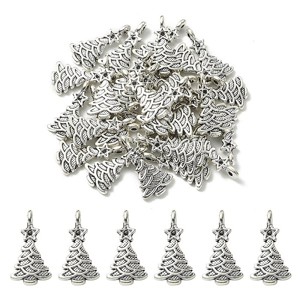 PandaHall Tibetan Style Alloy Pendants, Lead Free & Cadmium Free, Christmas Tree, Antique Silver, 21x11mm, Hole: 1mm Alloy Tree
PandaHall Tibetan Style Alloy Pendants, Lead Free & Cadmium Free, Christmas Tree, Antique Silver, 21x11mm, Hole: 1mm Alloy Tree