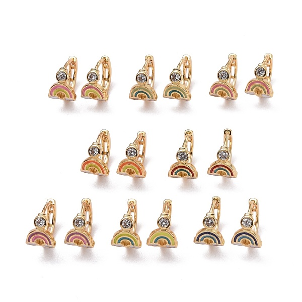PandaHall Rainbow Sparkling Cubic Zirconia Hoop Earrings for Girl Women, Lead Free & Nickel Free & Cadmium Free, Real 18K Gold Plated Brass..., Multicolor
PandaHall Rainbow Sparkling Cubic Zirconia Hoop Earrings for Girl Women, Lead Free & Nickel Free & Cadmium Free, Real 18K Gold Plated Brass..., Multicolor