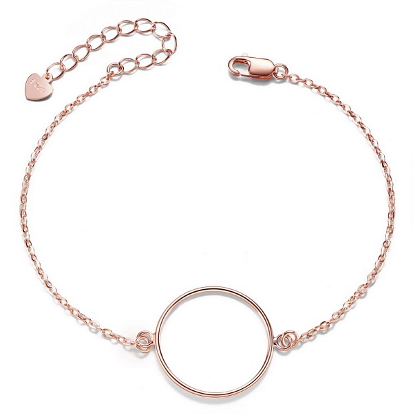 PandaHall SHEGRACE Simple Design 925 Sterling Silver Bracelet, with Circle, Rose Gold, 6-1/4 inch(16cm) Sterling Silver
PandaHall SHEGRACE Simple Design 925 Sterling Silver Bracelet, with Circle, Rose Gold, 6-1/4 inch(16cm) Sterling Silver