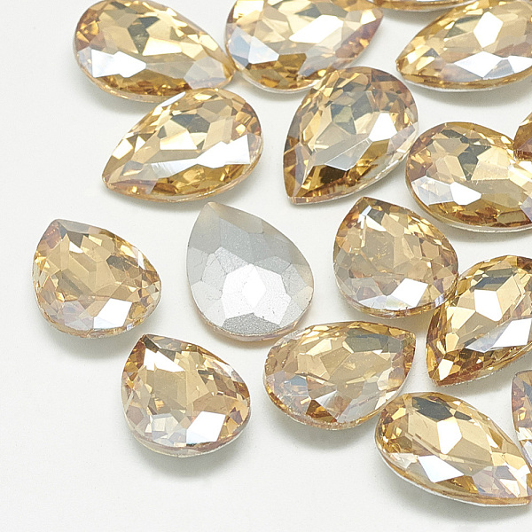 PandaHall Pointed Back Glass Rhinestone Cabochons, Back Plated, Faceted, teardrop, Light Colorado Topaz, 18x13x5mm Glass Rhinestone Teardrop..., Yellow
PandaHall Pointed Back Glass Rhinestone Cabochons, Back Plated, Faceted, teardrop, Light Colorado Topaz, 18x13x5mm Glass Rhinestone Teardrop..., Yellow