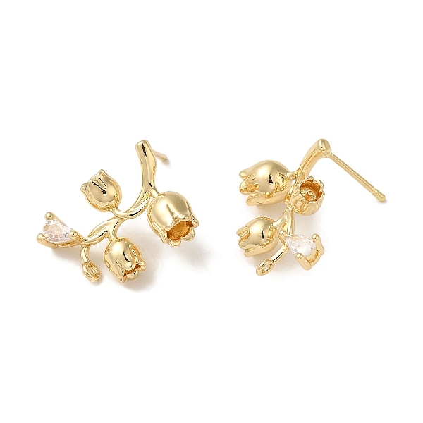 PandaHall Brass with Clear Cubic Zirconia Stud Earring Findings, Flower, Real 14K Gold Plated, 19.5x15.5mm, Hole: 1.4mm, Pin: 0.5x14mm...
PandaHall Brass with Clear Cubic Zirconia Stud Earring Findings, Flower, Real 14K Gold Plated, 19.5x15.5mm, Hole: 1.4mm, Pin: 0.5x14mm...