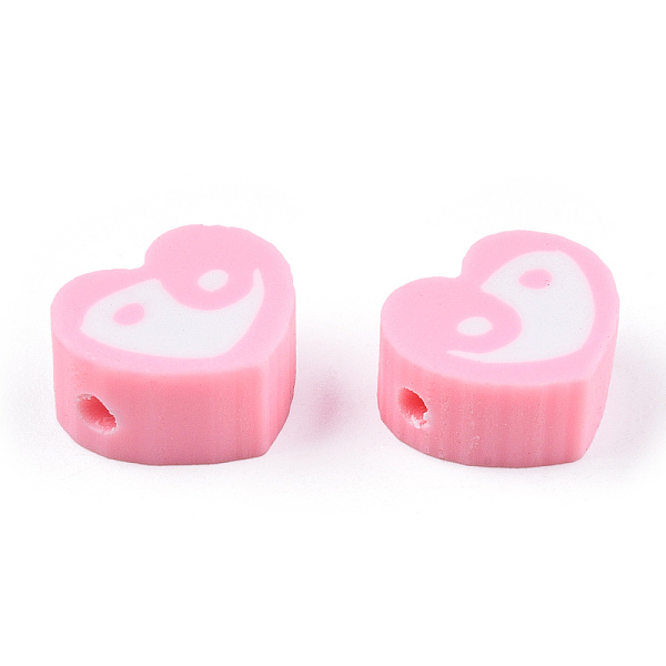 PandaHall Handmade Polymer Clay Beads, Heart with Yin Yang, Pink, 8.5x9.5x4.5mm, Hole: 1.5mm Polymer Clay Heart Pink
PandaHall Handmade Polymer Clay Beads, Heart with Yin Yang, Pink, 8.5x9.5x4.5mm, Hole: 1.5mm Polymer Clay Heart Pink