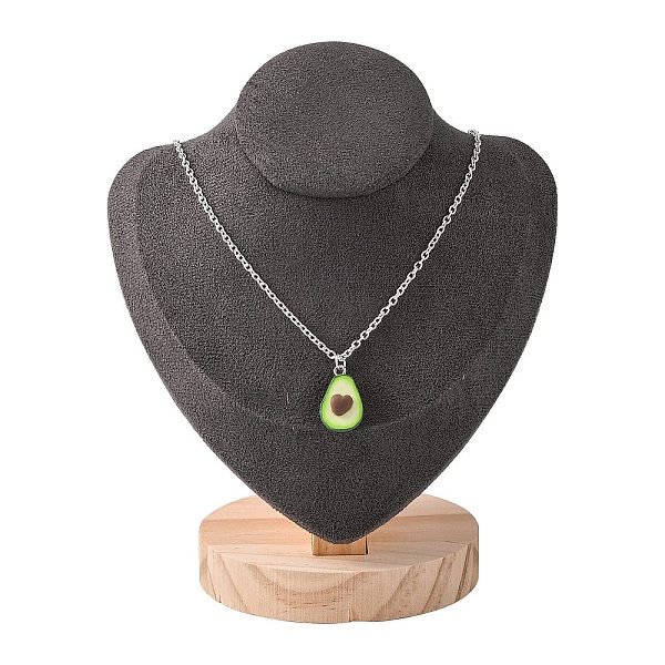 PandaHall Necklace Bust Display Stand, with Wood Base, Microfiber Cloth and Card Paper, Gray, 14.3x17.4cm Wood Gray
PandaHall Necklace Bust Display Stand, with Wood Base, Microfiber Cloth and Card Paper, Gray, 14.3x17.4cm Wood Gray