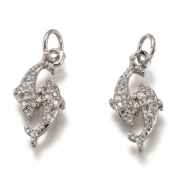 PandaHall Brass Micro Pave Clear Cubic Zirconia Pendants, Cadmium Free & Lead Free, Long-Lasting Plated, Double Fish, Platinum, 16x8x2mm...
PandaHall Brass Micro Pave Clear Cubic Zirconia Pendants, Cadmium Free & Lead Free, Long-Lasting Plated, Double Fish, Platinum, 16x8x2mm...
