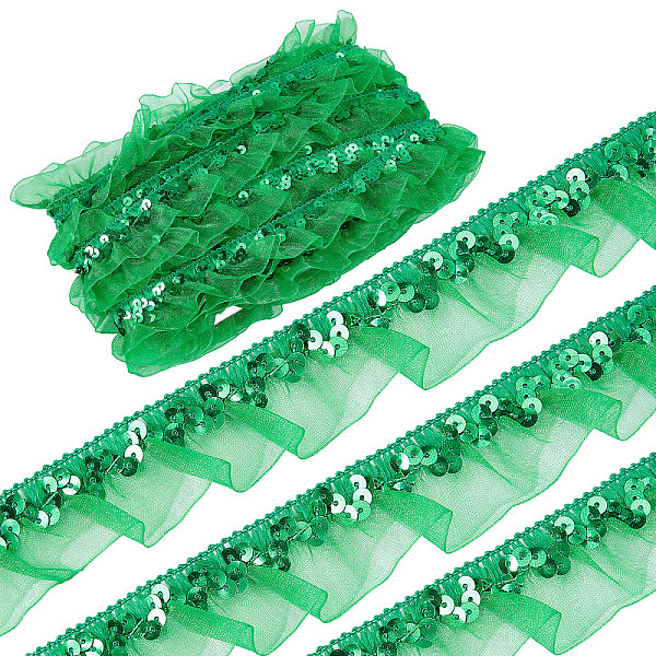 PandaHall GORGECRAFT 13Yds Lime Green Satin Organza Sequin Lace Gathered Mesh Stretch Pleated Lace Fabric Trim 1-1/8" Ruffled Floral Elastic...
PandaHall GORGECRAFT 13Yds Lime Green Satin Organza Sequin Lace Gathered Mesh Stretch Pleated Lace Fabric Trim 1-1/8" Ruffled Floral Elastic...