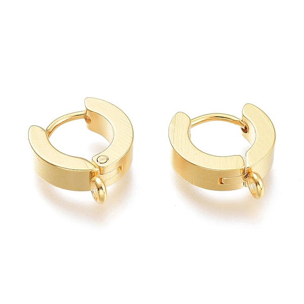 PandaHall Ion Plating(IP) 304 Stainless Steel Huggie Hoop Earrings Findings, with Vertical Loop, Ring, Real 24K Gold Plated, 12x11x4mm, Hole...
PandaHall Ion Plating(IP) 304 Stainless Steel Huggie Hoop Earrings Findings, with Vertical Loop, Ring, Real 24K Gold Plated, 12x11x4mm, Hole...