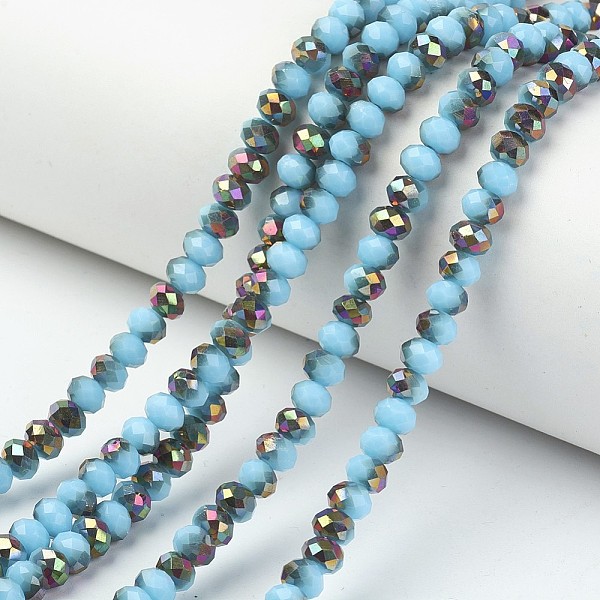 PandaHall Electroplate Opaque Glass Beads Strands, Half Rose Gold Plated, Faceted, Rondelle, Cyan, 8x6mm, Hole: 1mm, about 65~68pcs/strand...
PandaHall Electroplate Opaque Glass Beads Strands, Half Rose Gold Plated, Faceted, Rondelle, Cyan, 8x6mm, Hole: 1mm, about 65~68pcs/strand...
