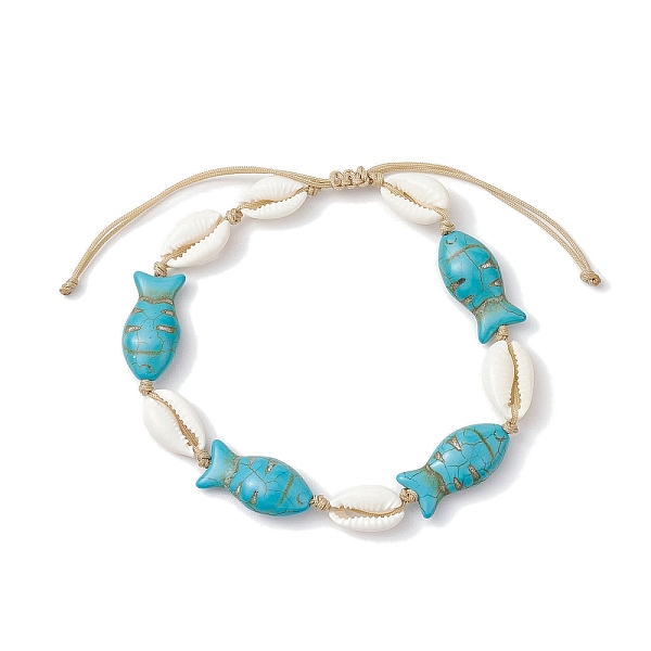 PandaHall Natural Mixed Cowrie Shell with Synthetic Turquoise Beaded Anklets, Fish, Inner Diameter: 2-1/8~~3-7/8 inch(5.45~9.85cm) Synthetic...
PandaHall Natural Mixed Cowrie Shell with Synthetic Turquoise Beaded Anklets, Fish, Inner Diameter: 2-1/8~~3-7/8 inch(5.45~9.85cm) Synthetic...