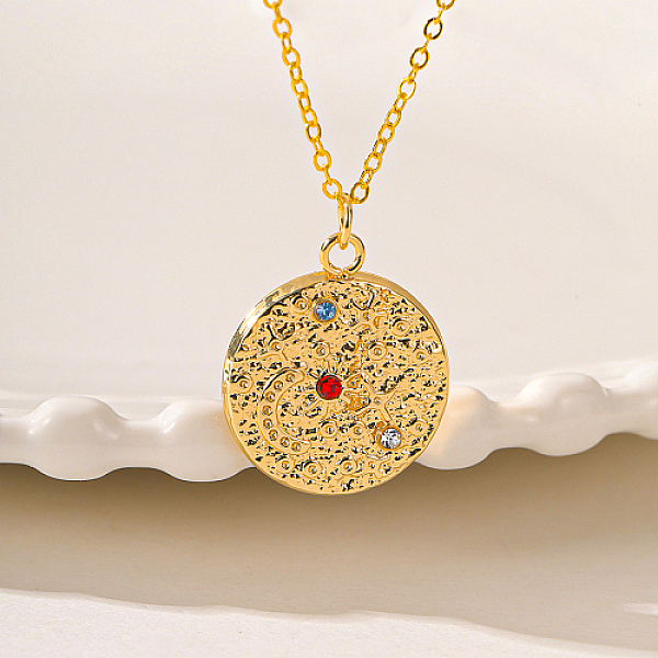 PandaHall Brass Pendant Necklaces, Real 18K Gold Plated, Flat Round, 17.72 inch(450mm) Brass Flat Round
PandaHall Brass Pendant Necklaces, Real 18K Gold Plated, Flat Round, 17.72 inch(450mm) Brass Flat Round