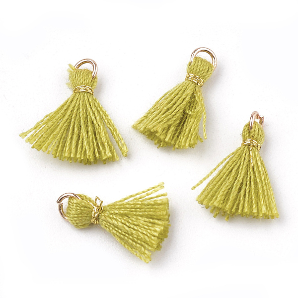 PandaHall Polycotton(Polyester Cotton) Tassel Pendant Decorations, Mini Tassel, with Iron Findings and Metallic Cord, Light Gold, Yellow..., Green
PandaHall Polycotton(Polyester Cotton) Tassel Pendant Decorations, Mini Tassel, with Iron Findings and Metallic Cord, Light Gold, Yellow..., Green
