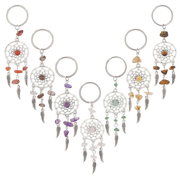 PandaHall 14Pcs 7 Colors Woven Net/Web with Wing Tibetan Style Alloy Keychain, with Gemstone Chip and 304 Stainless Steel Keychain Clasp...
PandaHall 14Pcs 7 Colors Woven Net/Web with Wing Tibetan Style Alloy Keychain, with Gemstone Chip and 304 Stainless Steel Keychain Clasp...