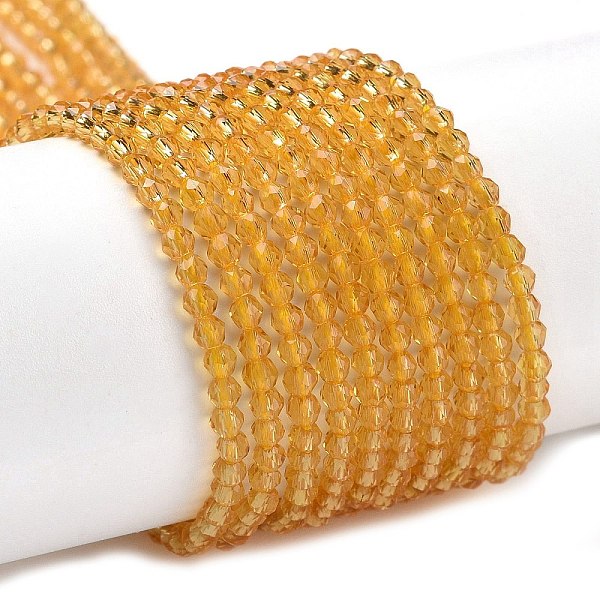 PandaHall Transparent Glass Beads Strands, Faceted Round, Goldenrod, 2x2mm, Hole: 0.6mm, about 184pcs/strand, 14.49''(36.8cm) Glass Round..., Gold
PandaHall Transparent Glass Beads Strands, Faceted Round, Goldenrod, 2x2mm, Hole: 0.6mm, about 184pcs/strand, 14.49''(36.8cm) Glass Round..., Gold