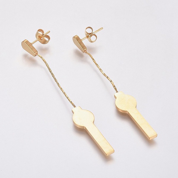 PandaHall (Jewelry Parties Factory Sale)304 Stainless Steel Dangle Stud Earrings, Hypoallergenic Earrings, with Chain, Ear Nuts/Earring Back...
PandaHall (Jewelry Parties Factory Sale)304 Stainless Steel Dangle Stud Earrings, Hypoallergenic Earrings, with Chain, Ear Nuts/Earring Back...