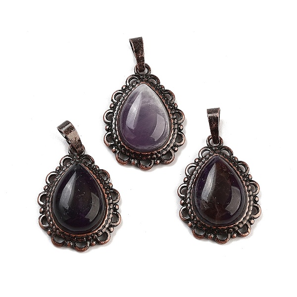 PandaHall Natural Amethyst Teardrop Pendants, Red Copper Tone Brass Charms, 28.5x20.5x7mm, Hole: 8x5mm Amethyst Teardrop
PandaHall Natural Amethyst Teardrop Pendants, Red Copper Tone Brass Charms, 28.5x20.5x7mm, Hole: 8x5mm Amethyst Teardrop