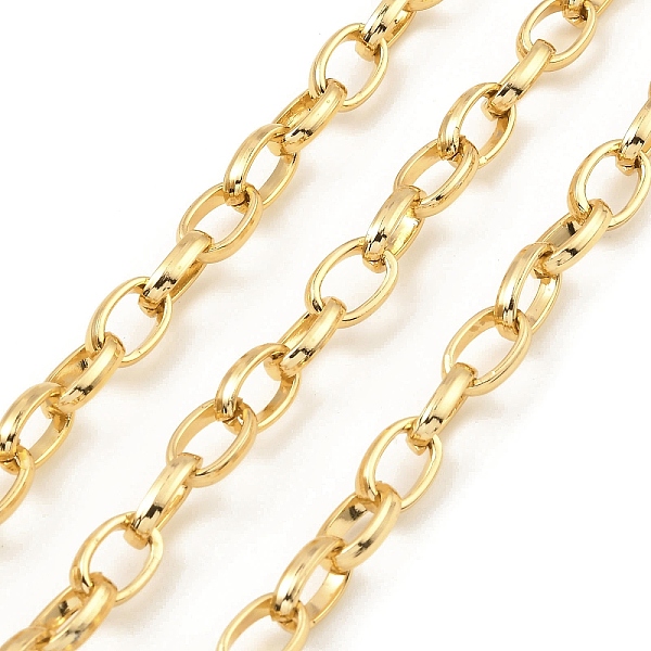 PandaHall Oxidation Aluminum Cable Chains, Unwelded, with Spool, Golden, 11x7x2mm, about 82.02 Feet(25m)/Roll Aluminum
PandaHall Oxidation Aluminum Cable Chains, Unwelded, with Spool, Golden, 11x7x2mm, about 82.02 Feet(25m)/Roll Aluminum