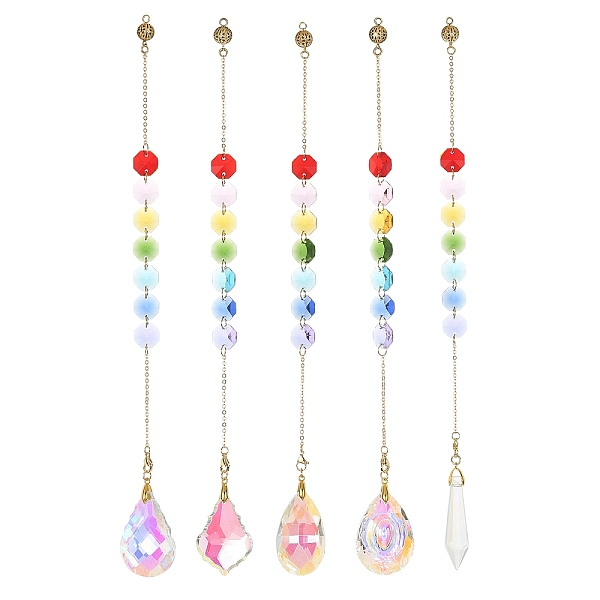 PandaHall Glass Teardrop/Cone Pendant Decorations, Hanging Suncatchers, with Brass Findings and Glass Octagon Link, Mixed Color..., Multicolor
PandaHall Glass Teardrop/Cone Pendant Decorations, Hanging Suncatchers, with Brass Findings and Glass Octagon Link, Mixed Color..., Multicolor