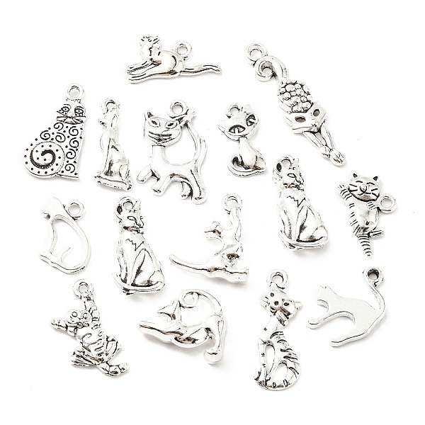 PandaHall Alloy Pendants, Cat Shape, Antique Silver, 13.3~16.5x8.5~17x2.3~4.5mm, Hole: 1.4~1.6mm Alloy Cat Shape
PandaHall Alloy Pendants, Cat Shape, Antique Silver, 13.3~16.5x8.5~17x2.3~4.5mm, Hole: 1.4~1.6mm Alloy Cat Shape