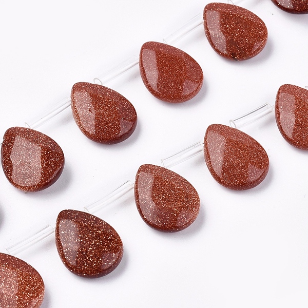 PandaHall Synthetic Goldstone Beads Strands, Top Drilled Beads, Faceted, Teardrop, 15~16x12~12.5x5mm, Hole: 0.6mm, about 25pcs/strand, 15.55...
PandaHall Synthetic Goldstone Beads Strands, Top Drilled Beads, Faceted, Teardrop, 15~16x12~12.5x5mm, Hole: 0.6mm, about 25pcs/strand, 15.55...
